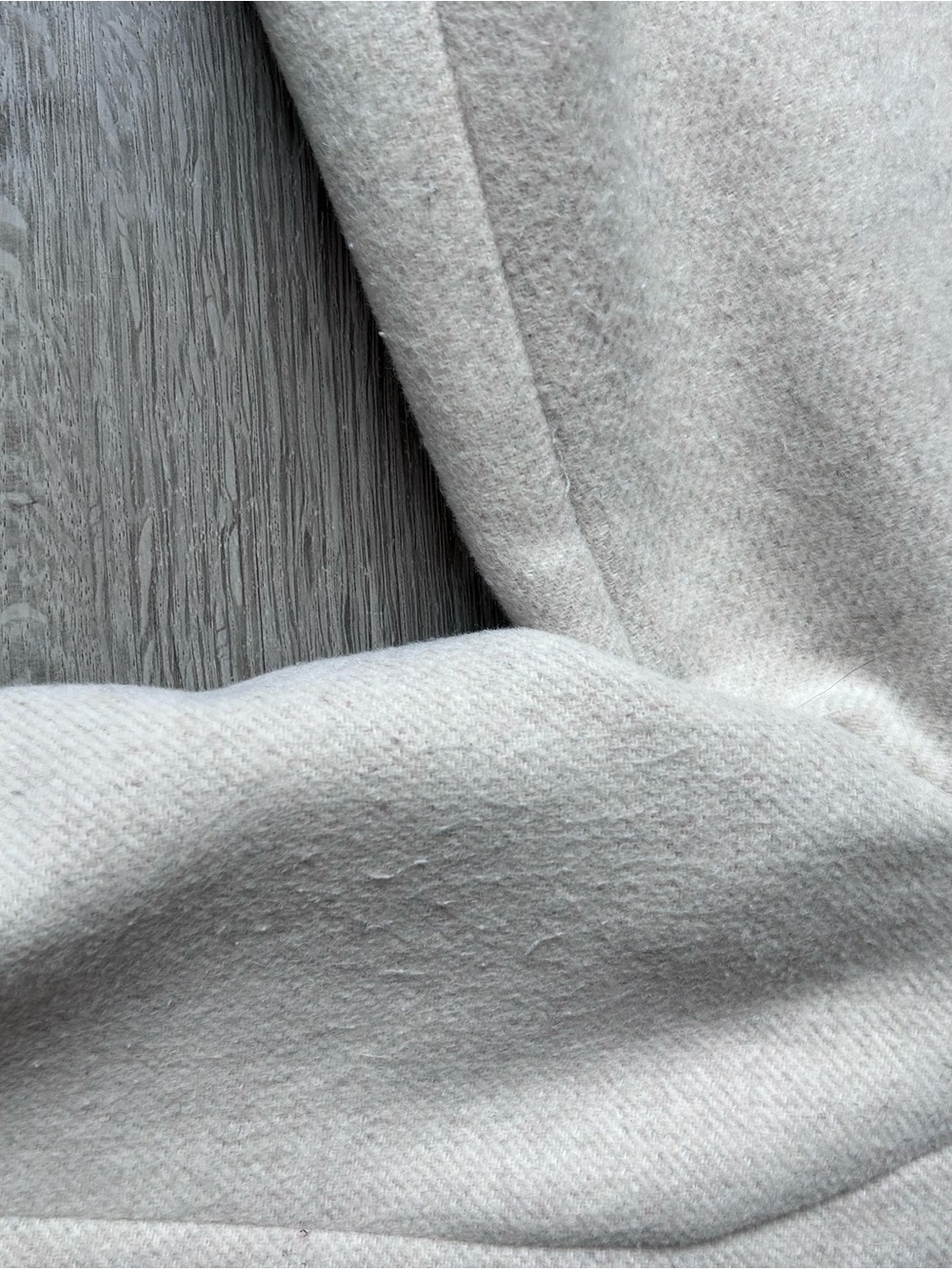Women’s Vero Moda Double-Breasted Cream colored wool blend Coat size L - Picture 9 of 15